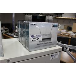 5 D-LINK EXTREME N GB ROUTERS