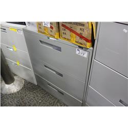 GREY 3 DRAWER LATERAL FILE CABINET