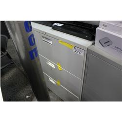 GREY 3 DRAWER LATERAL FILE CABINET