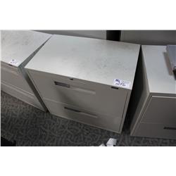 GREY 2 DRAWER LATERAL FILE CABINET