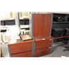 Image 2 : MAHOGANY CORNER DESK WITH HUTCH -  2 2 DOOR FILE