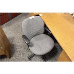 BURGANDY GREY & BLACK OFFICE CHAIR