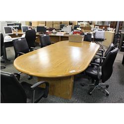 OAK 12FT BOARDROOM TABLE
