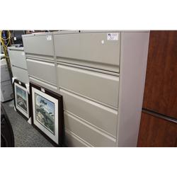 TAN 5 DRAWER LATERAL FILE CABINET
