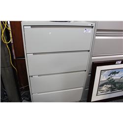 TAN 4 DRAWER LATERAL FILE CABINET