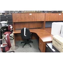 CHERRY CORNER DESK WITH HUTCH