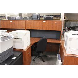 CHERRY CORNER DESK WITH HUTCH