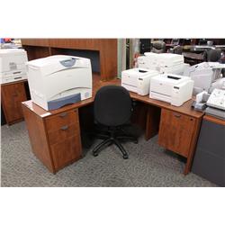 CHERRY CORNER DESK WITH HUTCH