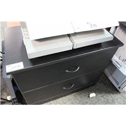 BLACK 2 DRAWER LATERAL FILE CABINET