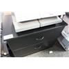 Image 1 : BLACK 2 DRAWER LATERAL FILE CABINET