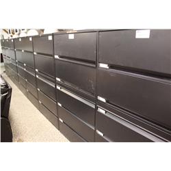 BLACK TEKNION 5 DRAWER LATERAL FILE CABINET