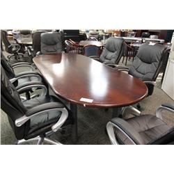 MAHOGANY 8FT BOARDROOM TABLE