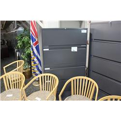 GLOBAL DARK GREY 5 DRAWER LATERAL FILE CABINET