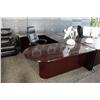 Image 1 : MAHOGANY U-SHAPED EXECUTIVE DESK