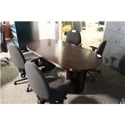 MAHOGANY 6FT BOARDROOM TABLE