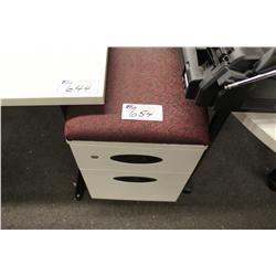 STEELCASE PADDED TOP MOBILE FILE PEDESTAL