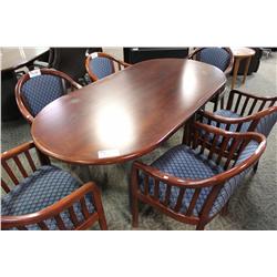 MAHOGANY 6FT BOARDROOM TABLE