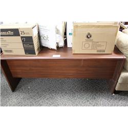 MAHOGANY DESK & CREDENZA