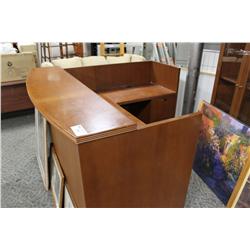 CHERRY L-SHAPE RECEPTION DESK