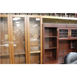 LARGE GLASS DOOR STORAGE CABINET