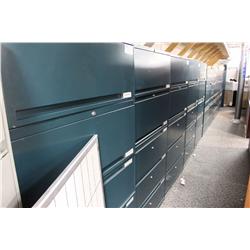 OFFICE SPECIALTY DARK GREEN 5 DRAWER LATERAL FILE