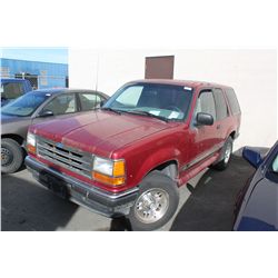 1994 RED FORD EXPLORER 4DR SUV XL SERIES 283 - 370KM