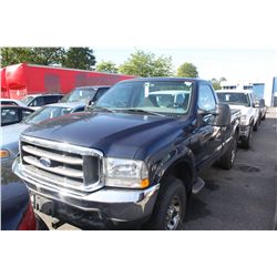 2002 BLUE FORD F250 SUPER DUTY P/U XLT SERIES