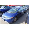 Image 1 : 2006 BLUE HONDA CIVIC 4DR SEDAN