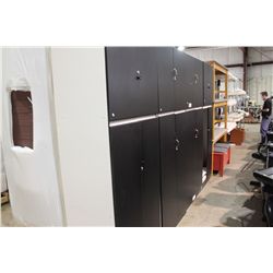 BLACK & WHITE 4 SECTION WALL UNIT