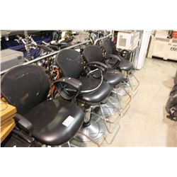 4 HYDRAULIC ADJUSTABLE SALON CHAIRS