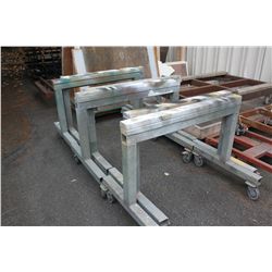 3 SETS OF METAL MOBILE SAW HORSES