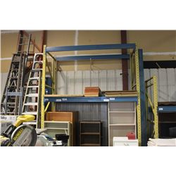 2 12FT YELLOW PALLET RACK UPRIGHTS & 8 8FT