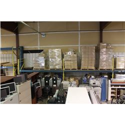 4 10FT PALLET RACK UPRIGHTS & 11 10FT CROSS BARS