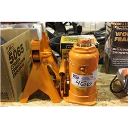 LOT OF BOTTLE JACKS & JACK STANDS
