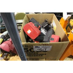BOX OF CORDLESS DRILLS