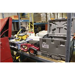 2 CHAIN SAWS -  TILE SAW & LIGHT