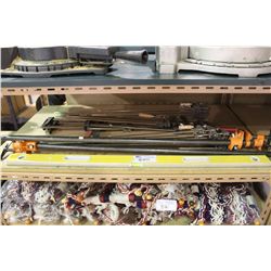 LOT OF PIPE & WOOD CLAMPS