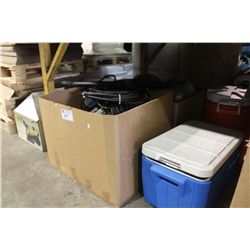 LOT OF CAMPING GOODS & CHRISTMAS DECORATIONS