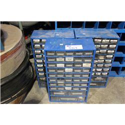 LOT OF HARDWARE BINS & HARDWARE