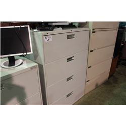 GREY 4 DRAWER LATERAL FILING CABINET