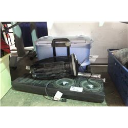 ASSORTED CAMPING GEAR -  BUG ZAPPER & SPEAKERS