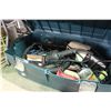 Image 1 : GREEN BIN OF ASSORTED TOOLS