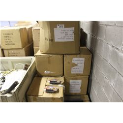 PALLET OF ASSORTED FLASHING NHL COASTERS & PINS