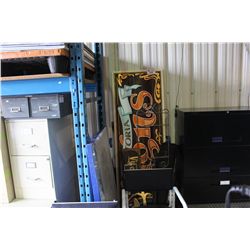 LOT OF ASSORTED SIGNS & CHAIRS