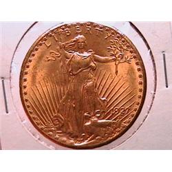 1927 $20 Gold Saint Gaudens, BU