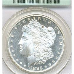 DEEP MIRROR PROOFLIKE 1883-CC PCGS GRADED MS-65
