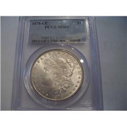 1878 Carson City Brilliant MS-63 Silver Morgan Dollar