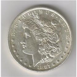 1883-S Morgan Silver Dollar, AU-50