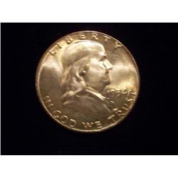 1954 Brilliant Uncirculated Silver Franklin Half Dollar