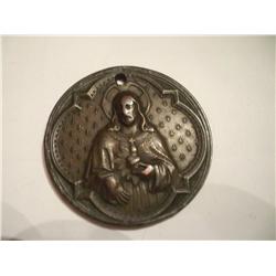1875 Copper Jesus Medallion